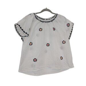 Madewell Embroidered Short Sleeve Blouse (Women’s)